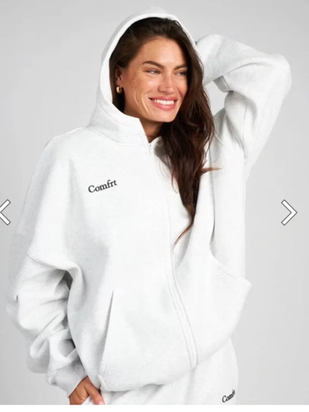 Comfrt Gray Cloud Zip Hoodie